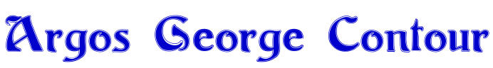 Argos George Contour Schriftart